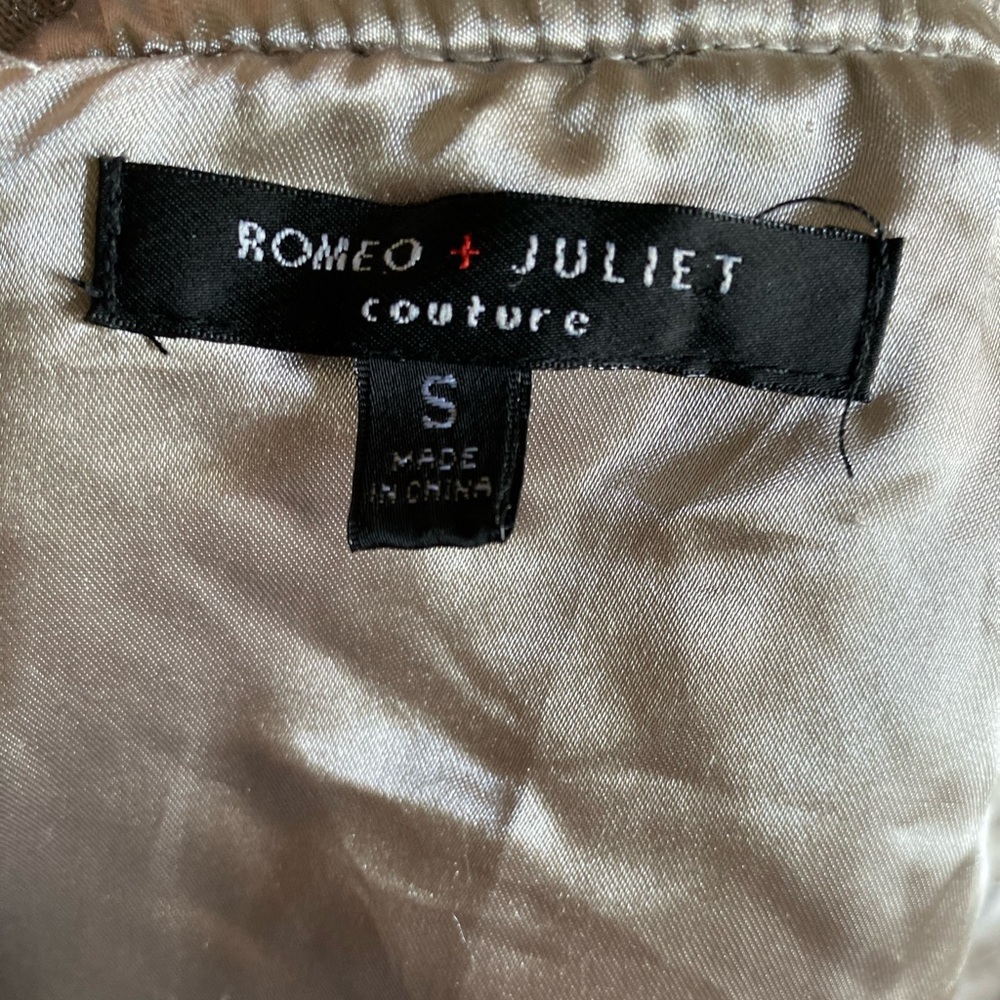 Romeo & Juliet Couture Cream Bomber Jacket Beige Size S - Picture 9 of 10